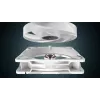Ventoinha 140 mm Arctic Freezer P14 Pro Reverse A-RGB (branco) — 166,5 m³/h, 5,1 mmH₂O, FDB, PWM, cabo divisor