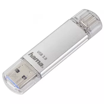 Pen USB Hama C-Laeta 128 GB USB Type-A / USB Type-C 3.2 Gen 1 (3.1 Gen 1) prateado