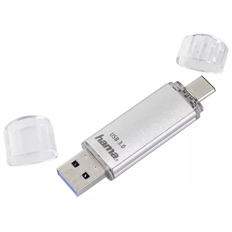 Pen USB Hama C-Laeta 128 GB USB Type-A / USB Type-C 3.2 Gen 1 (3.1 Gen 1) prateado