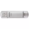 Pen USB Hama C-Laeta 128 GB USB Type-A / USB Type-C 3.2 Gen 1 (3.1 Gen 1) prateado