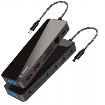 Dock para portátil eSTUFF GLB235470 USB Power Delivery 100W Ethernet 1000Mbit/s