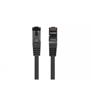 Cabo de rede patch LANBERG PCF8-10CU-0050-BK Cat8.1 S/FTP (S-STP) RJ-45 para RJ-45 0,5 m Preto