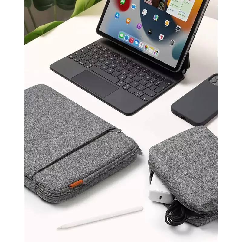 Inateck LB01006/S1 mala para portátil com bolsa para acessórios, 13,3 polegadas, cinzento
