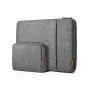 Inateck LB01006/S1 mala para portátil com bolsa para acessórios, 13,3 polegadas, cinzento
