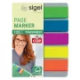 Marcador de livro Sigel HN610 marcador de livro flexível azul verde laranja violeta amarelo