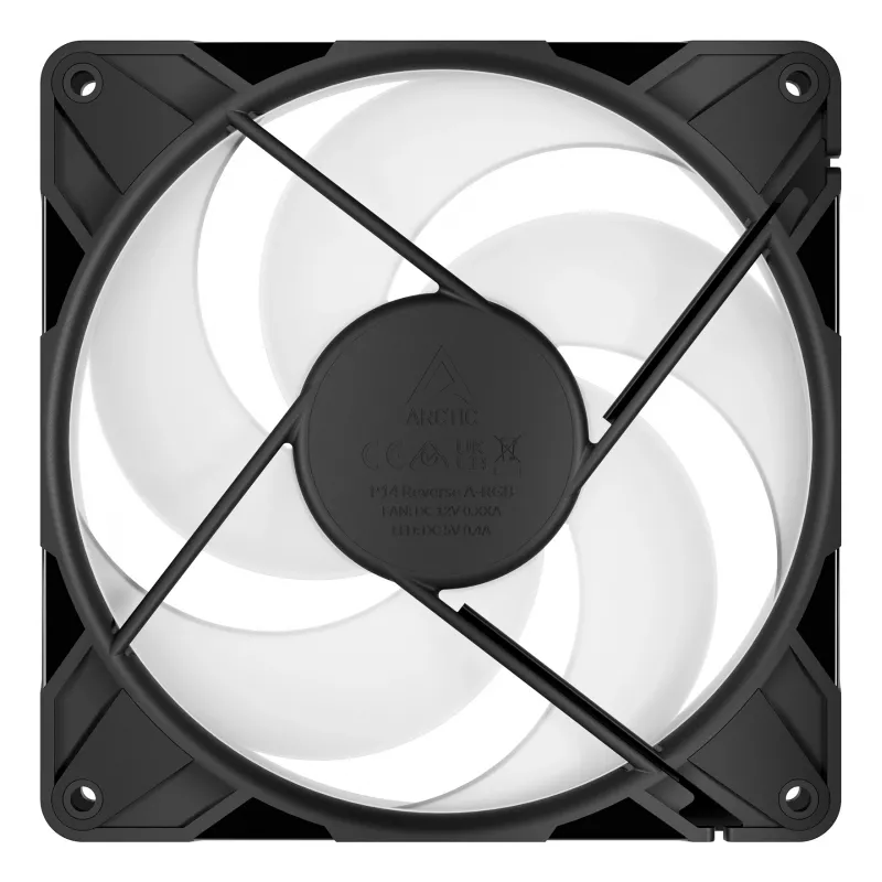 ARCTIC Freezer P14 Pro Reverse A-RGB - pack de 3 - ventoinha A-RGB PWM de 140 mm com distribuidor de cabos