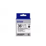 Cartucho de etiquetas Epson transparente LK-7TBN preto/transparente 36 mm (9 m)