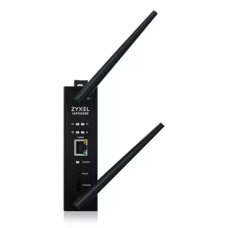 Ponto de acesso wireless Zyxel IAP500BE — dupla banda 2.4/5 GHz, 5012 Mbit/s, PoE, 1×RJ-45, antenas externas, preto