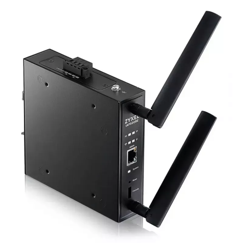 Ponto de acesso wireless Zyxel IAP500BE — dupla banda 2.4/5 GHz, 5012 Mbit/s, PoE, 1×RJ-45, antenas externas, preto