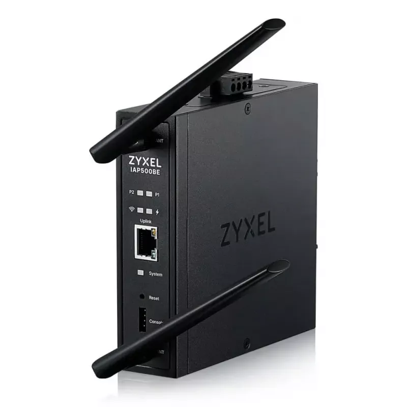 Ponto de acesso wireless Zyxel IAP500BE — dupla banda 2.4/5 GHz, 5012 Mbit/s, PoE, 1×RJ-45, antenas externas, preto