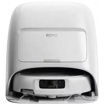 Aspirador robô e mopa DJI ROMO S (versão com depósito de água) — branco, 4,4 kg, 0,26 L de pó, depósitos de 4 L de água limpa / 3,2 L de água suja, 5000 mAh