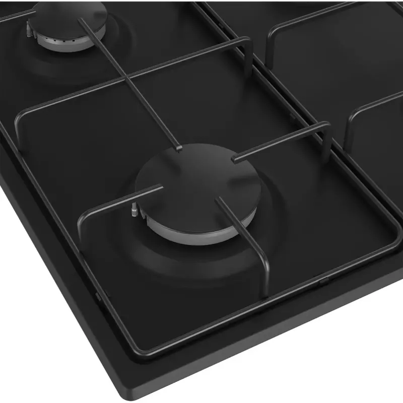 Placa de cozinha a gás encastrada Beko HIBG64120SB, 4 zonas, controlo mecânico