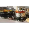 Conjunto de panelas Tefal Duetto+ G719S7, aço inoxidável, 7 peças (caçarolas com cabo Ø16/20/24 cm, panela de brasear Ø16 cm), indução, tampas, resistente ao forno até 250°C