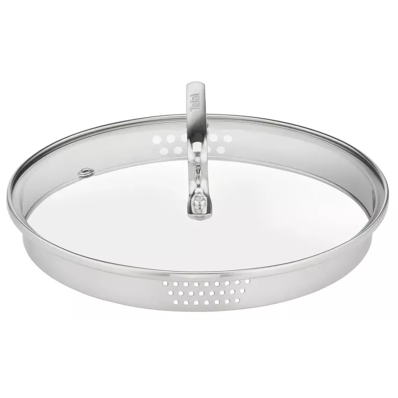 Conjunto de panelas Tefal Duetto+ G719S7, aço inoxidável, 7 peças (caçarolas com cabo Ø16/20/24 cm, panela de brasear Ø16 cm), indução, tampas, resistente ao forno até 250°C