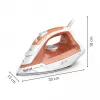 Ferro de engomar Tefal Virtuo 30 FV2C40E0 a seco e a vapor, base cerâmica, 2000 W, pêssego, branco