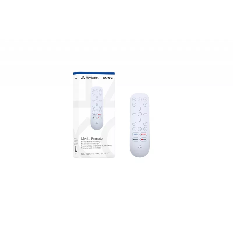 Sony Media Remote, consola de jogos, TV, IR sem fios, botões, branco