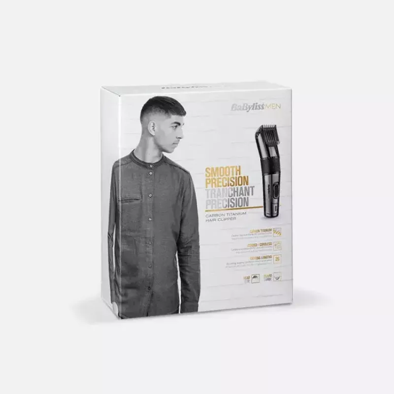 Máquina de cortar cabelo BaByliss Carbon Titanium preto 26 0,5 mm a 2,5 cm