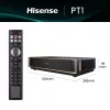 Projetor HISENSE PT1 3D Smart-TV, nativo 16:9, Wi‑Fi e Ethernet, HDR (HLG), HDMI 2.0/2.1, preto