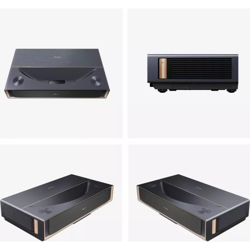 Projetor HISENSE PT1 3D Smart-TV, nativo 16:9, Wi‑Fi e Ethernet, HDR (HLG), HDMI 2.0/2.1, preto