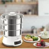 Tefal Convenient Series Deluxe VC502D vaporizador 3 cestos bancada 900 W aço inoxidável, branco
