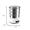 Tefal Convenient Series Deluxe VC502D vaporizador 3 cestos bancada 900 W aço inoxidável, branco