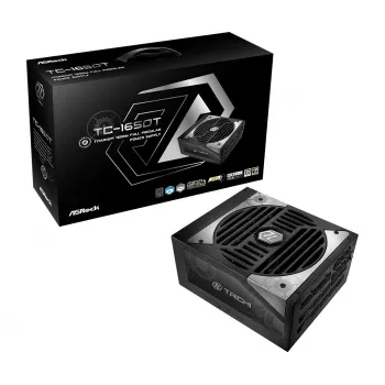 Fonte de alimentação ASROCK Taichi TC-1650T 1650 W 20+4-Pin ATX 80 PLUS Titanium, ventoinha 135 mm, preto
