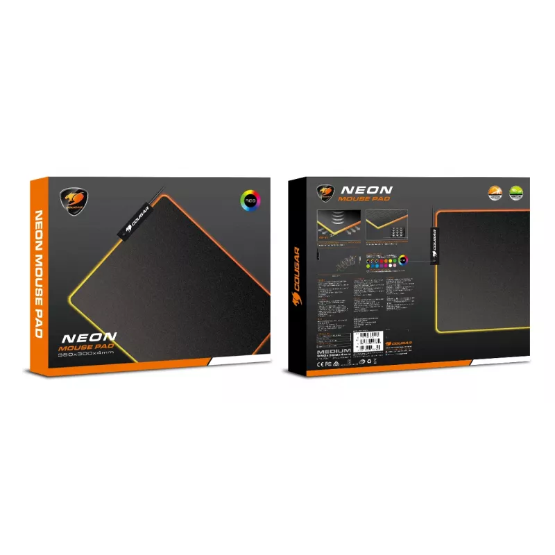 Tapete de rato COUGAR Gaming NEON, ARGB, 350x300