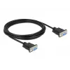 Cabo série DeLOCK 86606 preto 3m RS-232 Sub-D9
