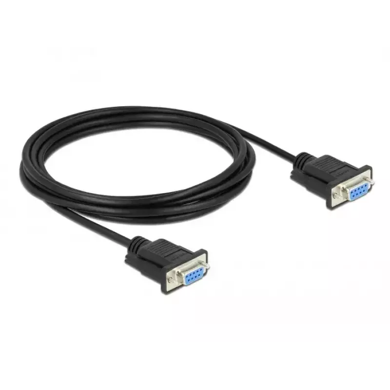 Cabo série DeLOCK 86606 preto 3m RS-232 Sub-D9