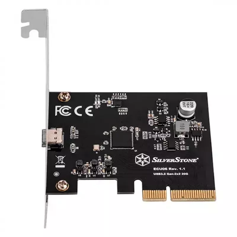 Silverstone ECU06 adaptador USB 3.2 Gen 2 interno PCIe Low-Profile
