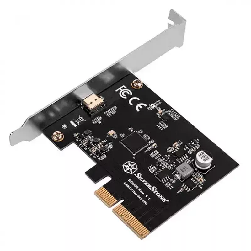 Silverstone ECU06 adaptador USB 3.2 Gen 2 interno PCIe Low-Profile