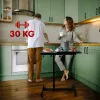 Suporte de mesa portátil móvel e ajustável em altura MACLEAN MC-121 B – altura, inclinação e rodas ajustáveis, carga de 30 kg, preto