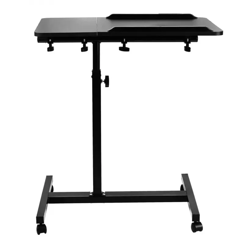 Suporte de mesa portátil móvel e ajustável em altura MACLEAN MC-121 B – altura, inclinação e rodas ajustáveis, carga de 30 kg, preto