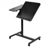 Suporte de mesa portátil móvel e ajustável em altura MACLEAN MC-121 B – altura, inclinação e rodas ajustáveis, carga de 30 kg, preto