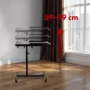 Suporte de mesa portátil móvel e ajustável em altura MACLEAN MC-121 B – altura, inclinação e rodas ajustáveis, carga de 30 kg, preto