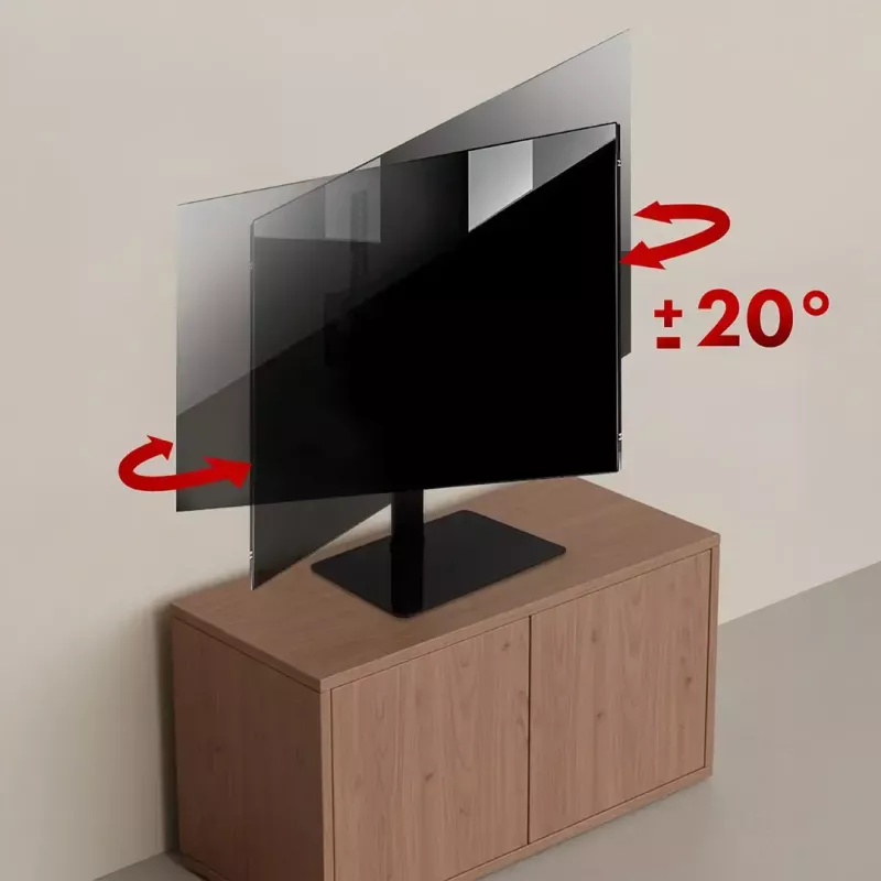 Suporte de TV MACLEAN MC-132 para televisores de 32–55 polegadas, suporta até 35 kg, rotação de 20°, VESA 75x75–400x400