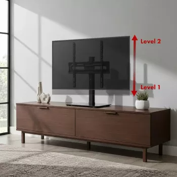 Suporte de TV MACLEAN MC-132 para televisores de 32–55 polegadas, suporta até 35 kg, rotação de 20°, VESA 75x75–400x400