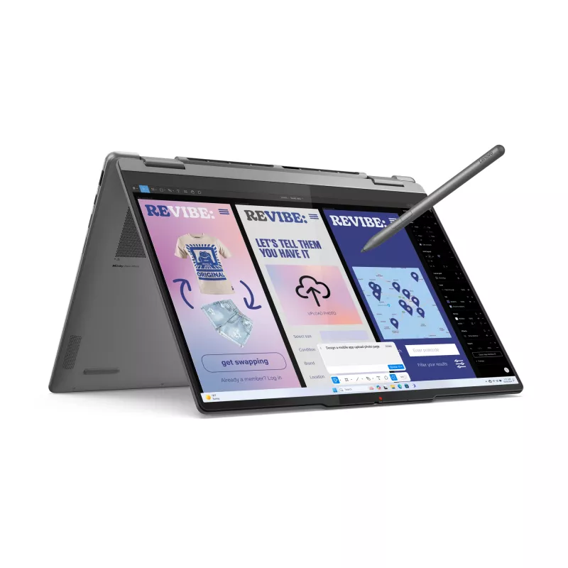 Portátil Lenovo YOGA 7 2-in-1 14 polegadas Ultra 5 226V, 16GB LPDDR5x, 1TB NVMe, OLED WUXGA, Windows 11 Home, Luna Grey