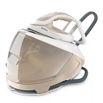 Central de engomar a vapor Tefal Pro Express Eco GV9E22E0 2200 W 1,8 L base Durilium AirGlide Autoclean bege, branco