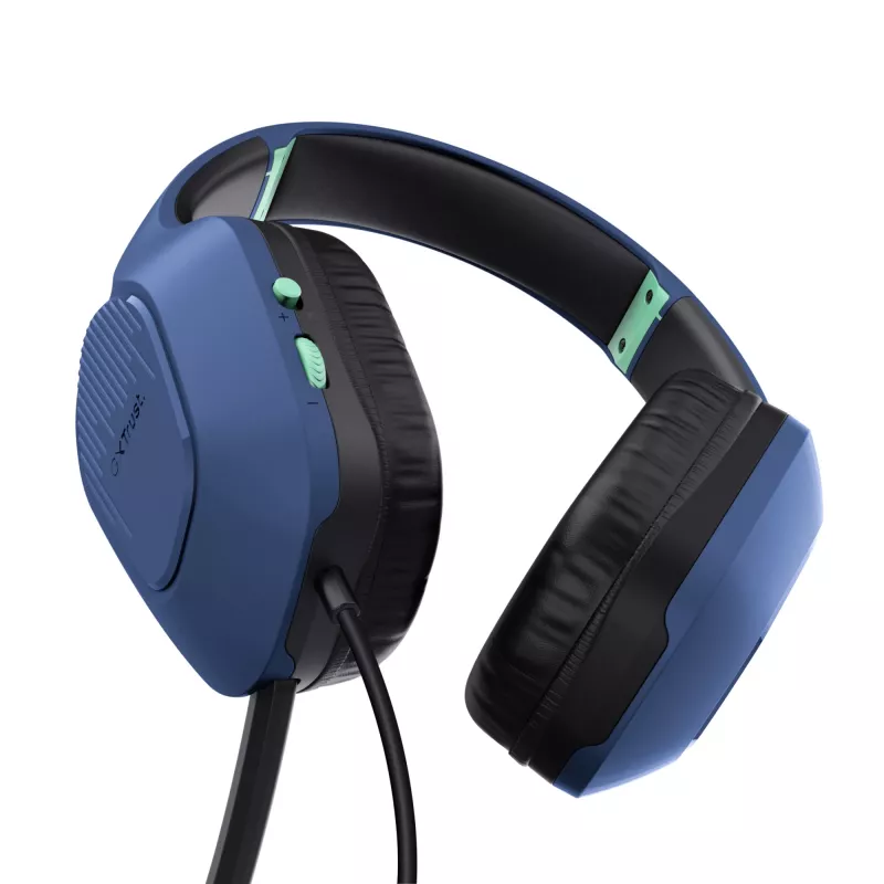 Headset Trust GXT 415B Zirox com fios head-band gaming azul