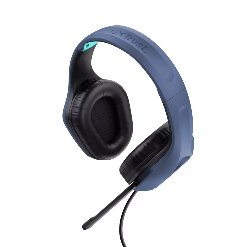 Headset Trust GXT 415B Zirox com fios head-band gaming azul