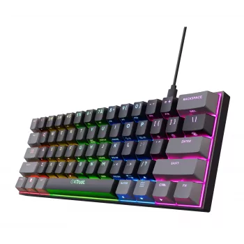 Teclado Gaming Trust GXT 867 Acira USB QWERTY US-Inglês Preto