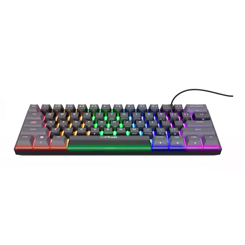 Teclado Gaming Trust GXT 867 Acira USB QWERTY US-Inglês Preto