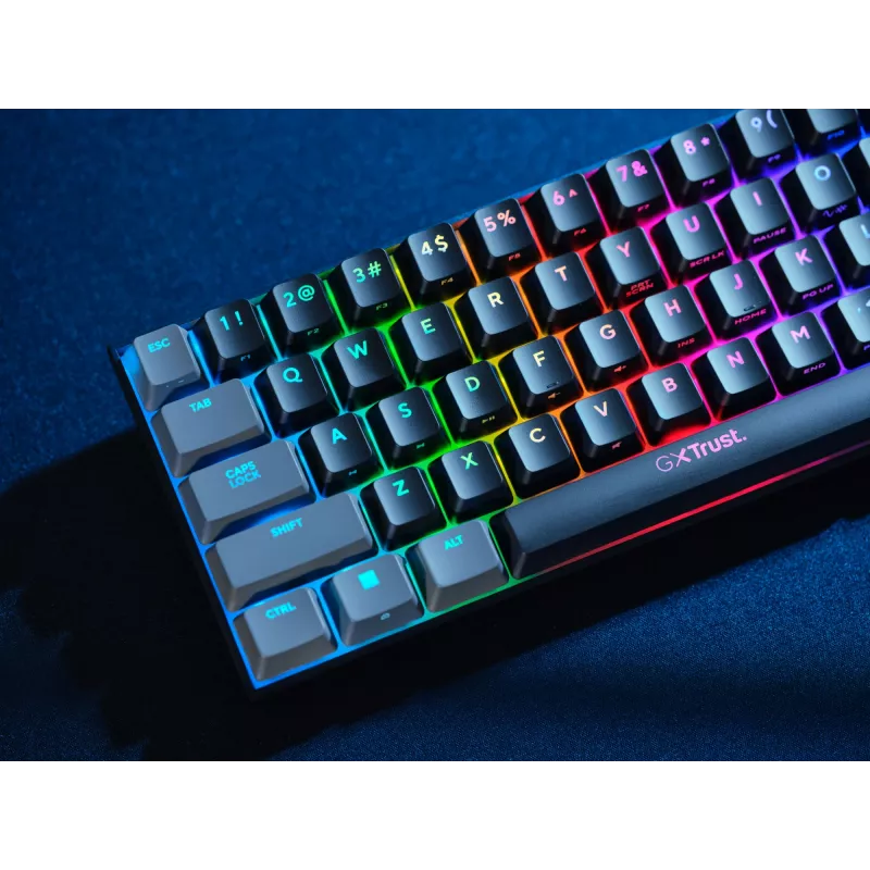 Teclado Gaming Trust GXT 867 Acira USB QWERTY US-Inglês Preto