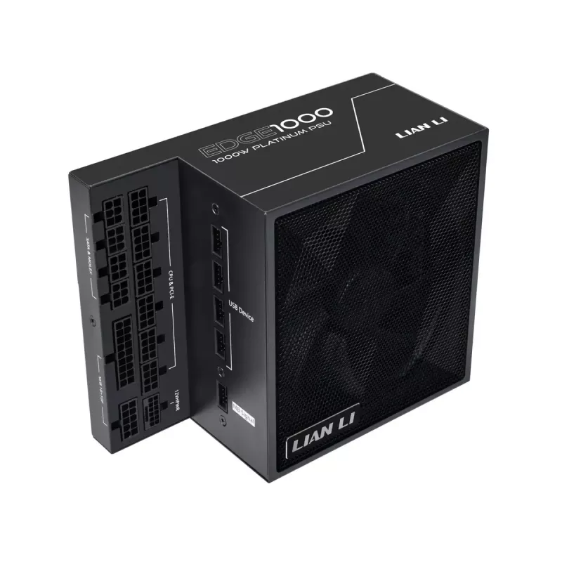 Lian Li EDGE EG1000 Fonte de alimentação ATX 3.1 de 1000 W, 80 PLUS Platinum, preto