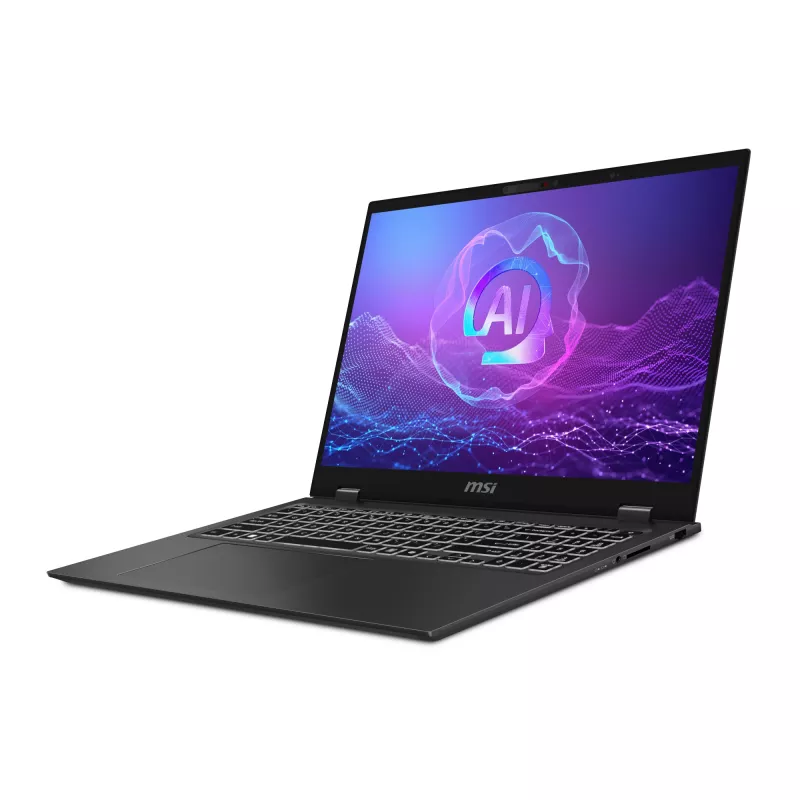 MSI Prestige 16 AI+ Evo B2VMG-017NL Copilot+ PC Intel Core Ultra 9 288V Portátil 40,6 cm (16 polegadas) UHD+ 32 GB LPDDR5x-SDRAM 1 TB SSD Wi-Fi 7 (802.11be) Windows 11 Pro Cinzento