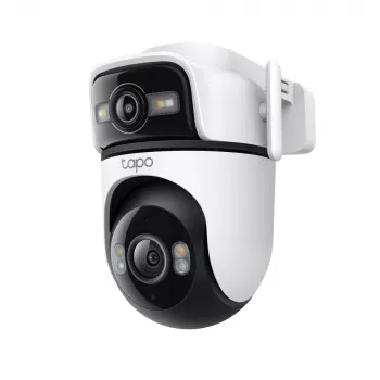 Câmara de vigilância TP-Link Tapo Outdoor Dual Lens Pan/Tilt, Câmara de vigilância IP, Exterior, Com fios e sem fios, Montagem em teto/parede/mastro, Branco, Esférica