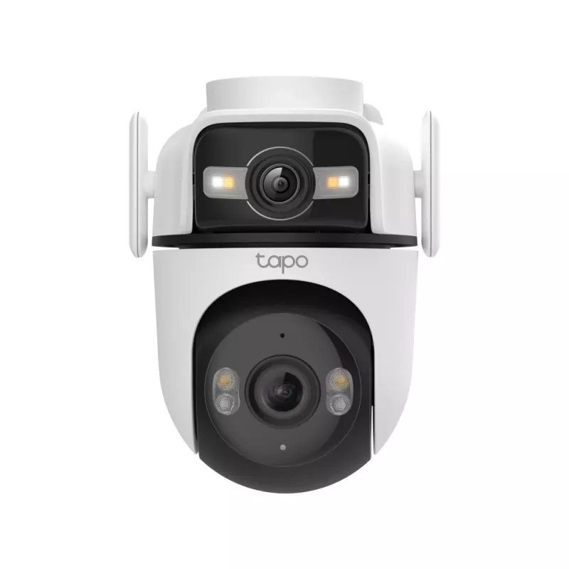 Câmara de vigilância TP-Link Tapo Outdoor Dual Lens Pan/Tilt, Câmara de vigilância IP, Exterior, Com fios e sem fios, Montagem em teto/parede/mastro, Branco, Esférica