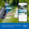 Câmara de vigilância TP-Link Tapo Outdoor Dual Lens Pan/Tilt, Câmara de vigilância IP, Exterior, Com fios e sem fios, Montagem em teto/parede/mastro, Branco, Esférica