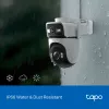 Câmara de vigilância TP-Link Tapo Outdoor Dual Lens Pan/Tilt, Câmara de vigilância IP, Exterior, Com fios e sem fios, Montagem em teto/parede/mastro, Branco, Esférica